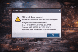 Gpu crash dump triggered