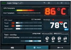 CPU and GPU temperature monitor showing overheating causing blue screen